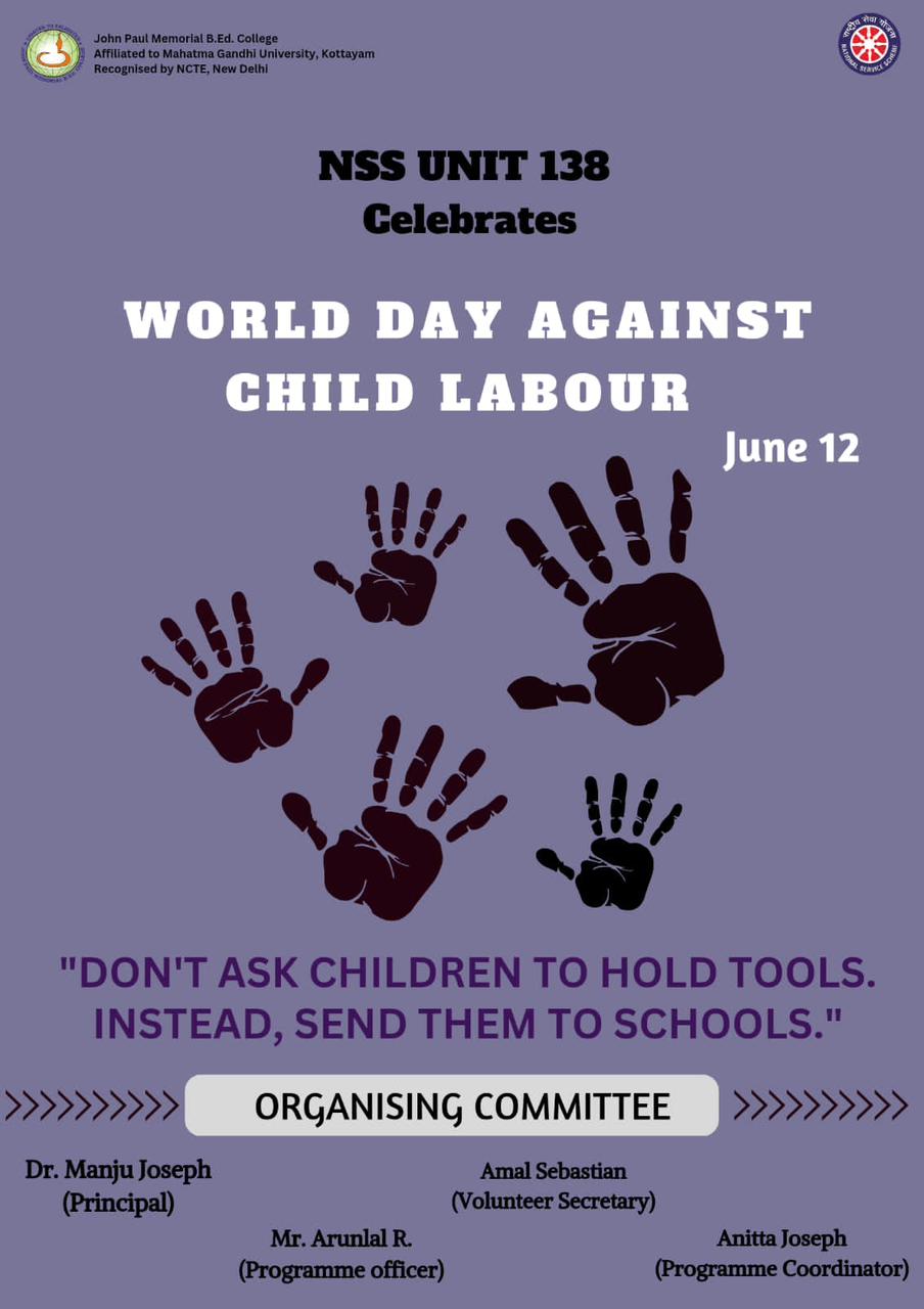 WORLD DAY AGAINST CHILD LABOUR